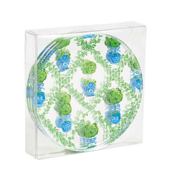 Pattern Topiary Coaster Set