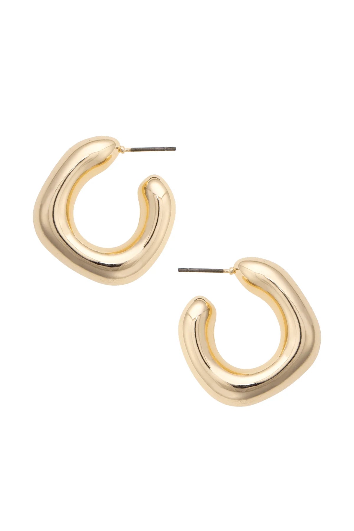 Alice Hoop Earrings in Shiny Gold