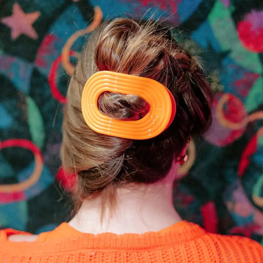 Day Rave Flat Round Hair Clip Large