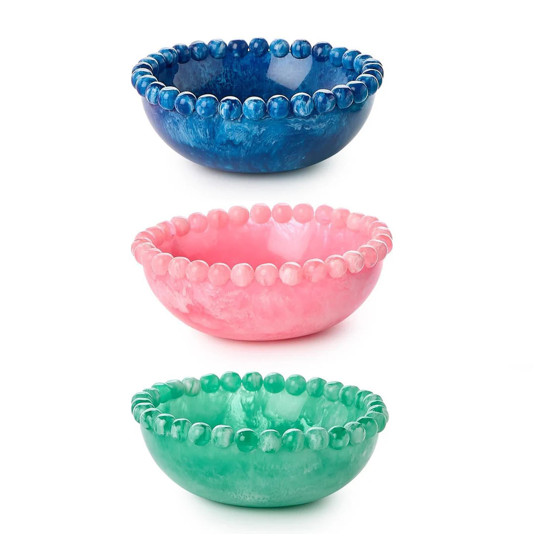 Green Resin Beaded Rim Bowl