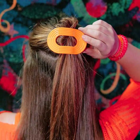 Day Rave Flat Round Hair Clip Medium