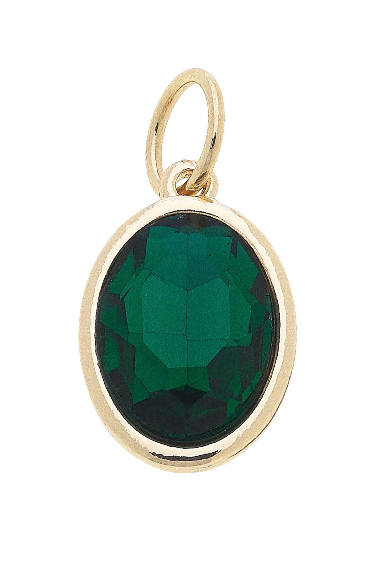 May Birthstone Charm in Emerald