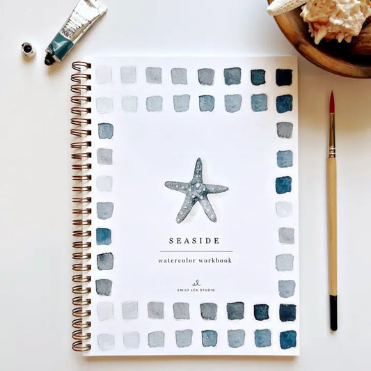Watercolor Workbook w/ Paint Set, Seaside