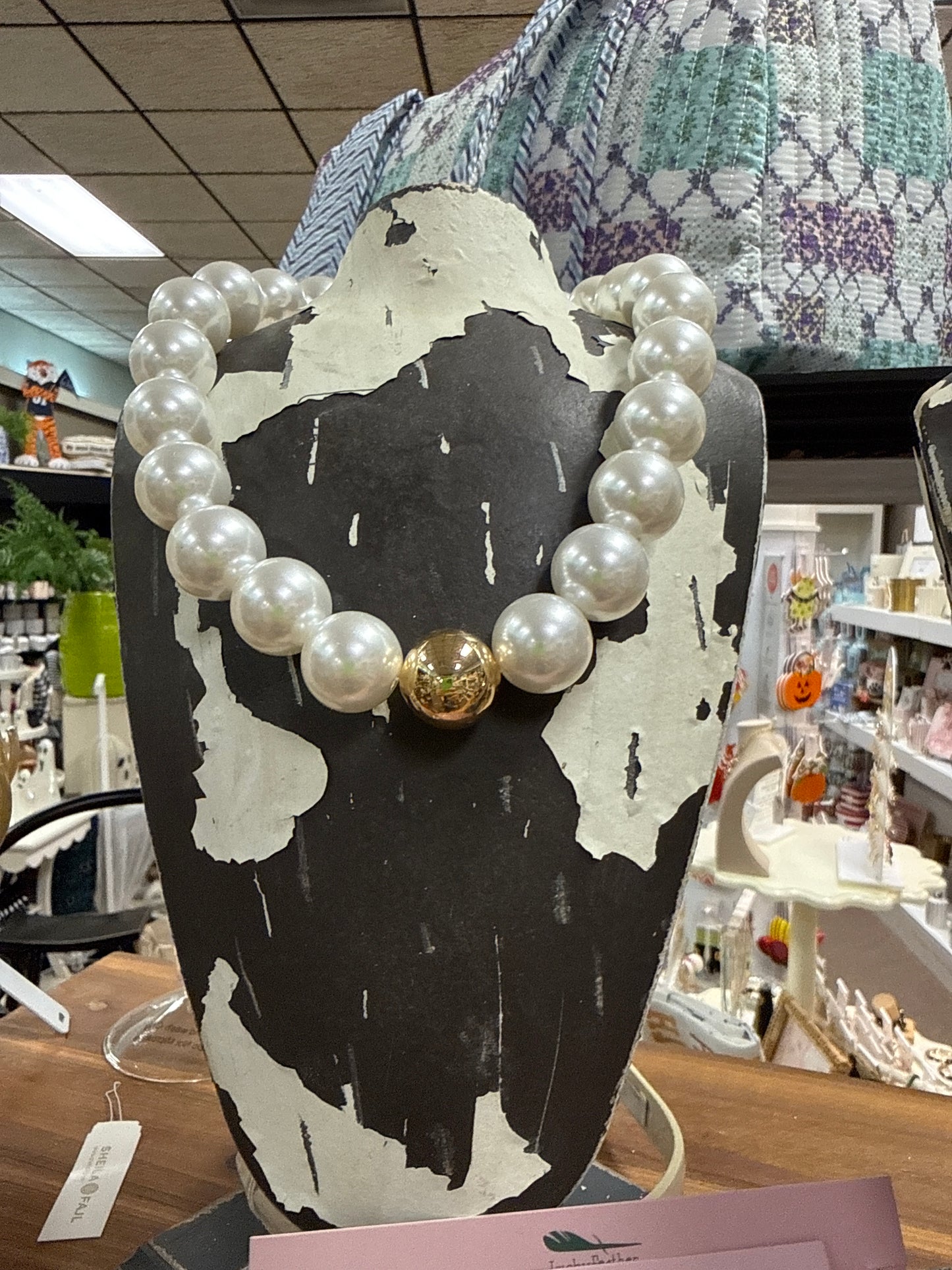 Marjorie Beaded Necklace in Ivory