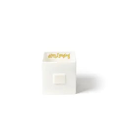 Mini Nesting Cube Medium White Small Dot