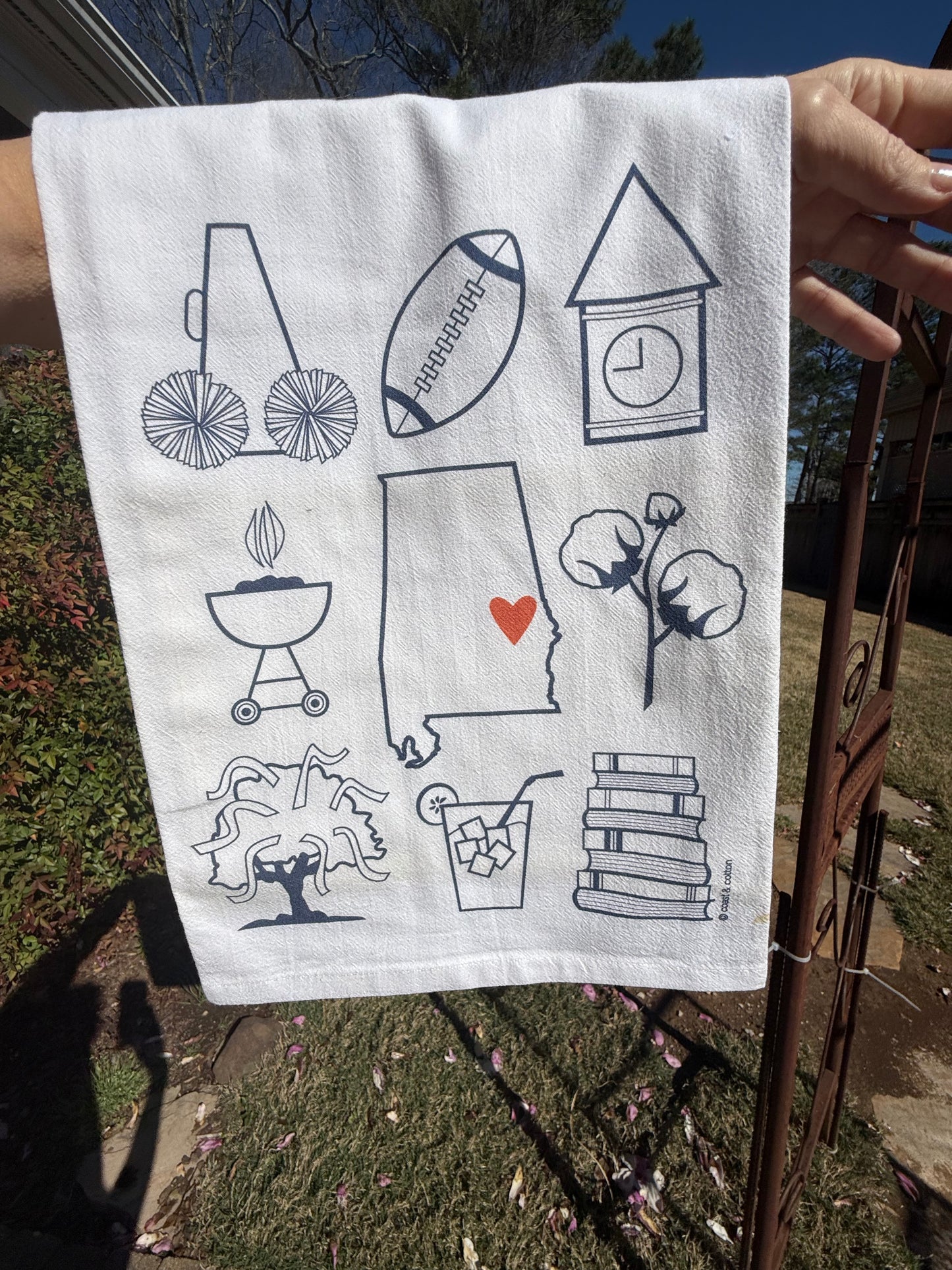 Hand Towel, I Heart Auburn