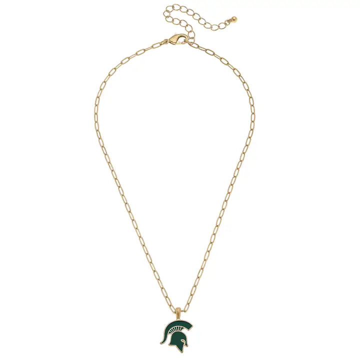 Spartans Enamel Pendant Necklace