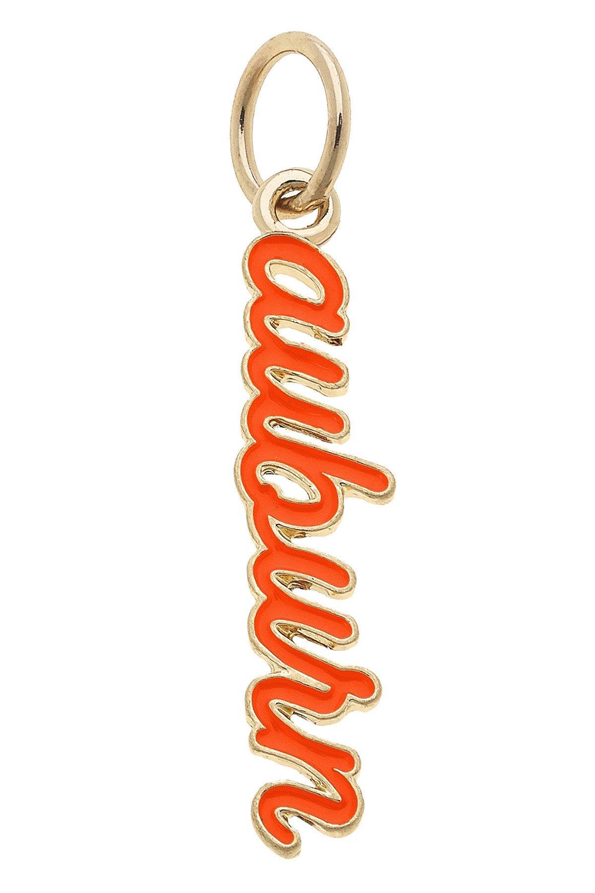 Enamel Auburn Charm in Shiny Gold