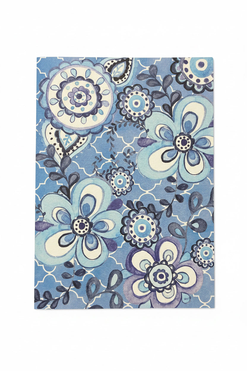 Card, True Blue Flower Anniversary A345