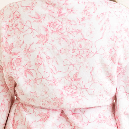 Luxe Robe - Pink Bow Toile