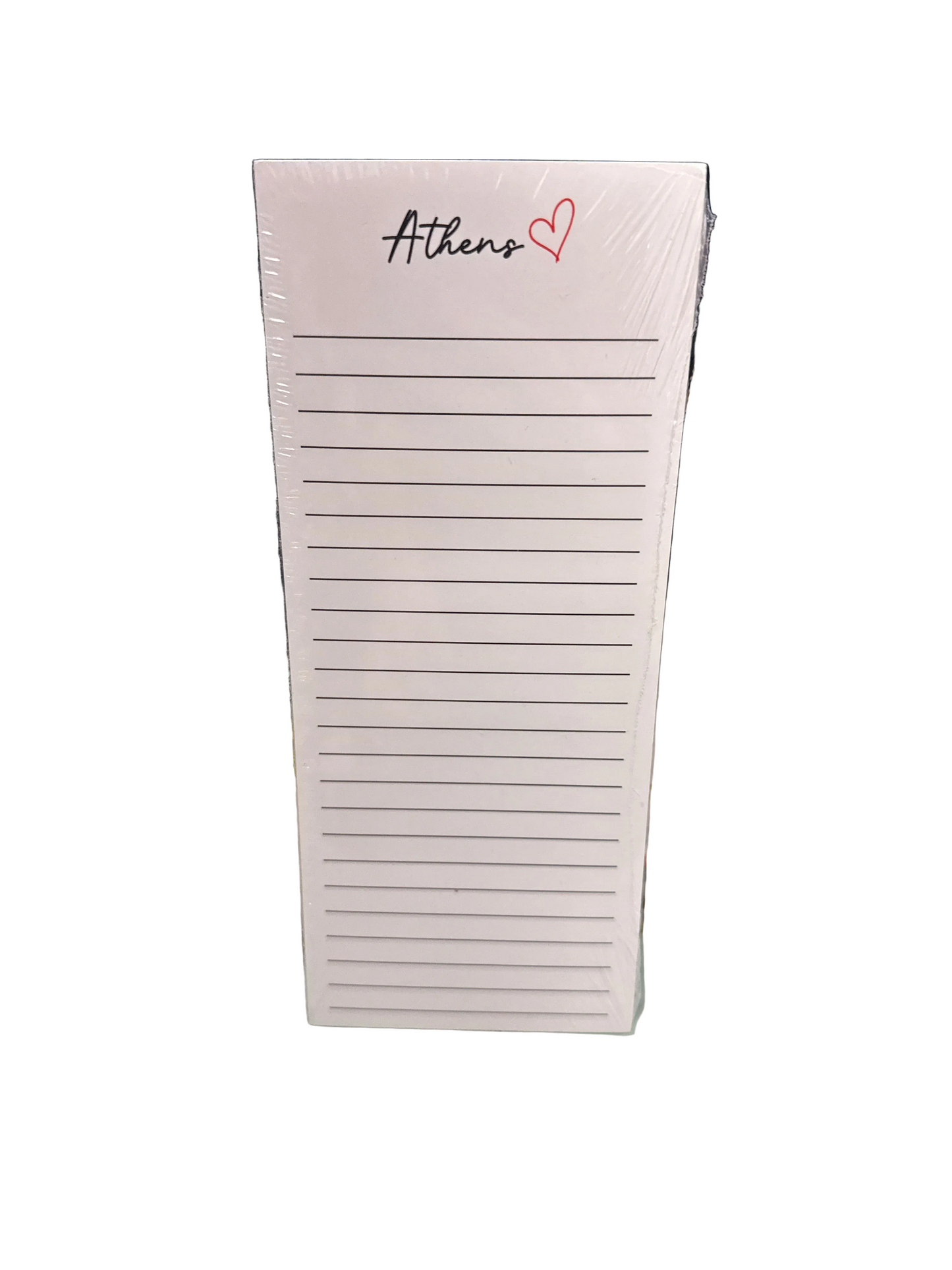 Lined Notepad w/ Magnet, Athens w/ Red Heart