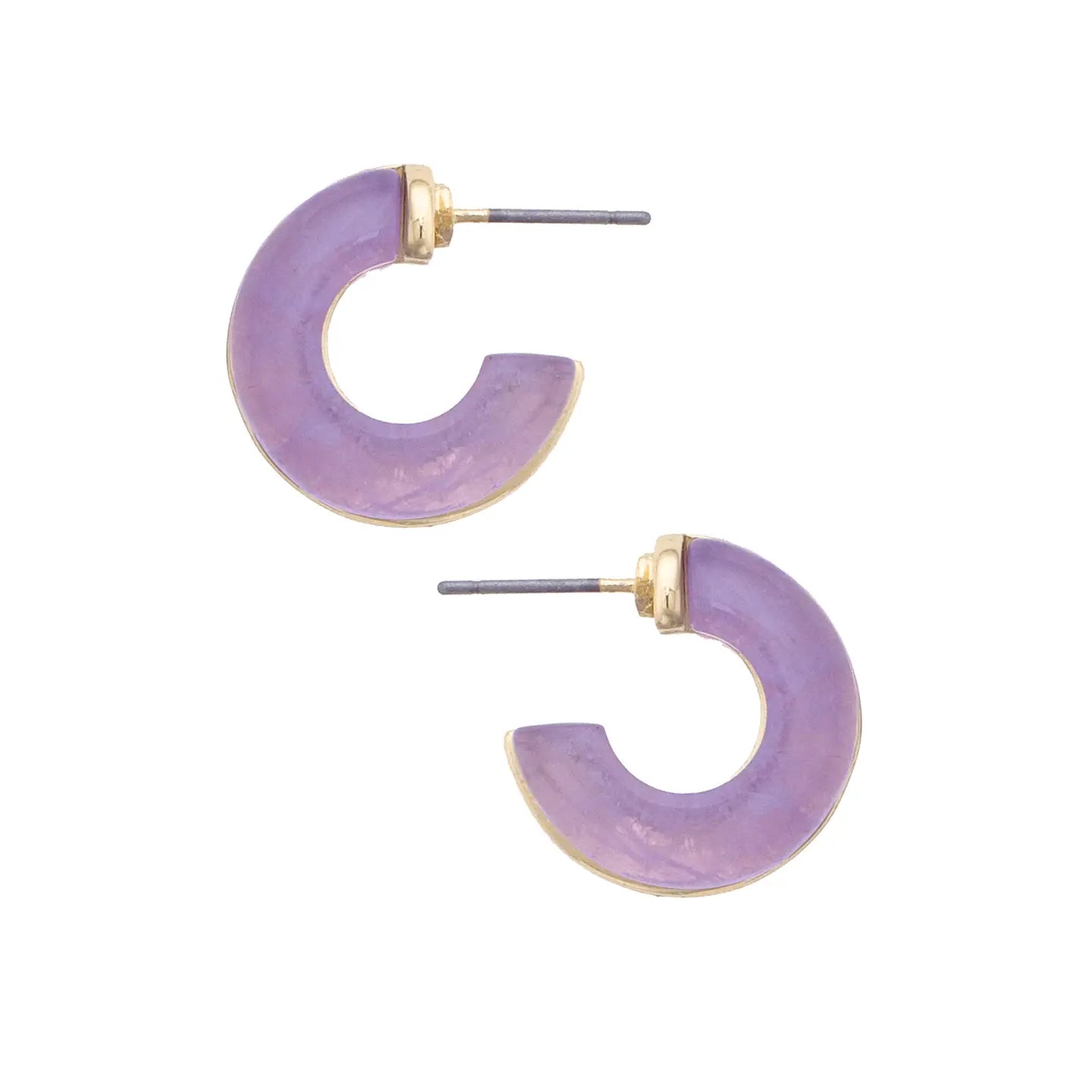 Dylan Double Hoop Earrings in Purple