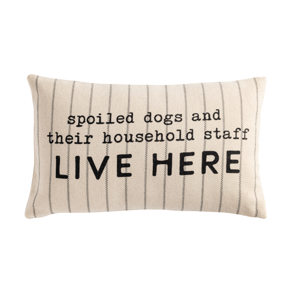 Spoiled Pet Striped Pillow