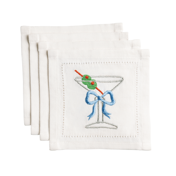 Martini Bow Cocktail Napkin Set