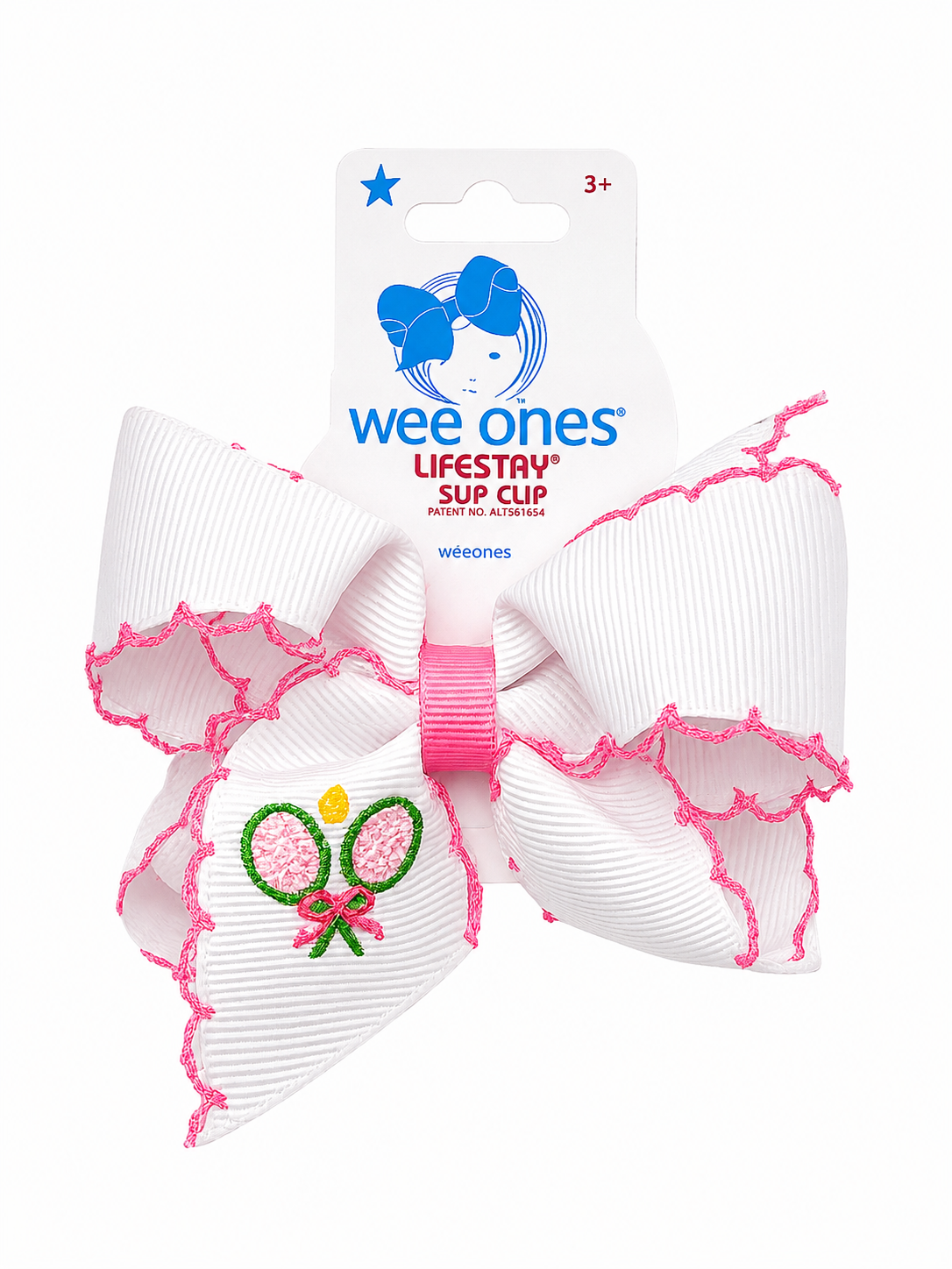 Medium Moonstitch Bow, Tennis Racquet