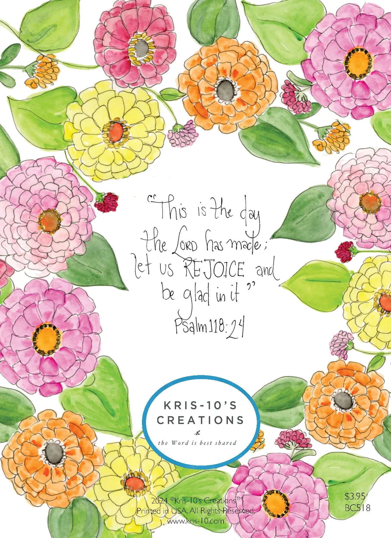 Card, Birthday Zinnias