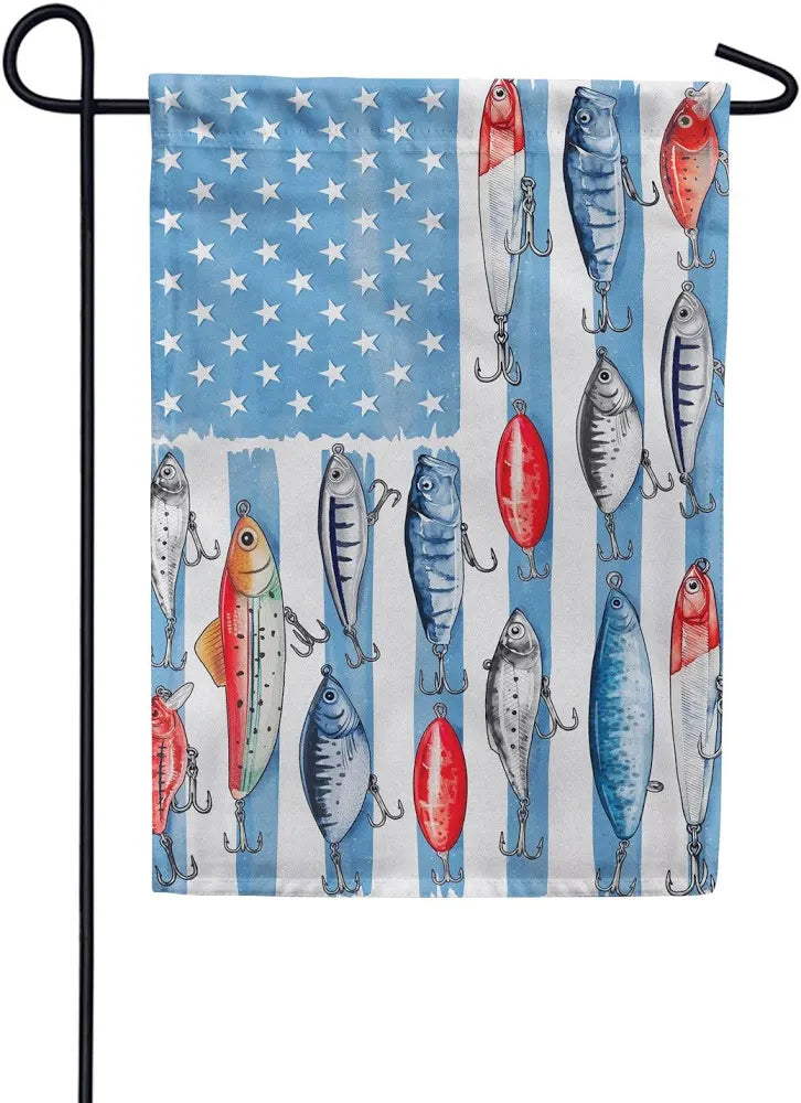 Fishing Life Suede Garden Flag