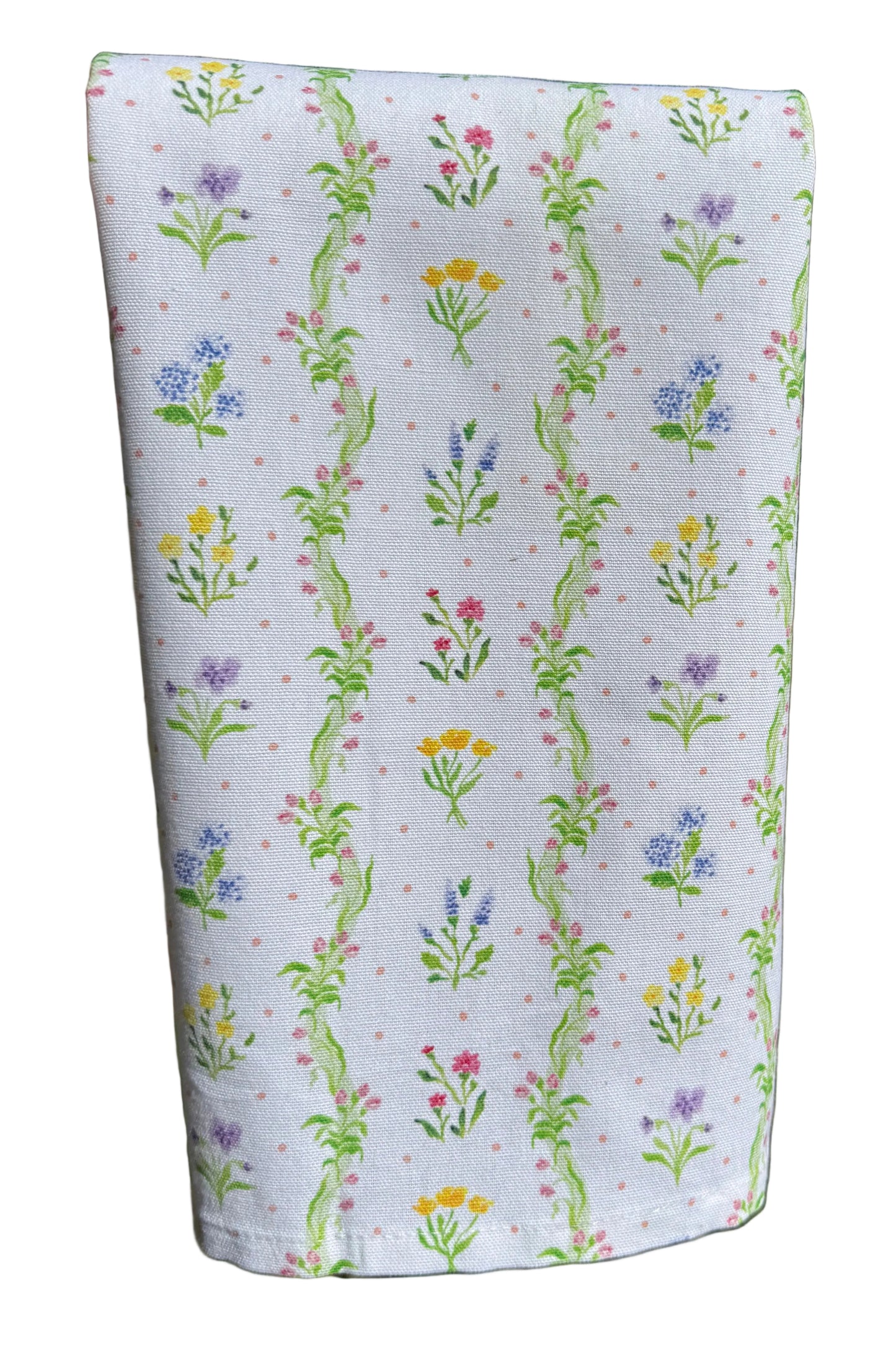 Floral Print White Towel