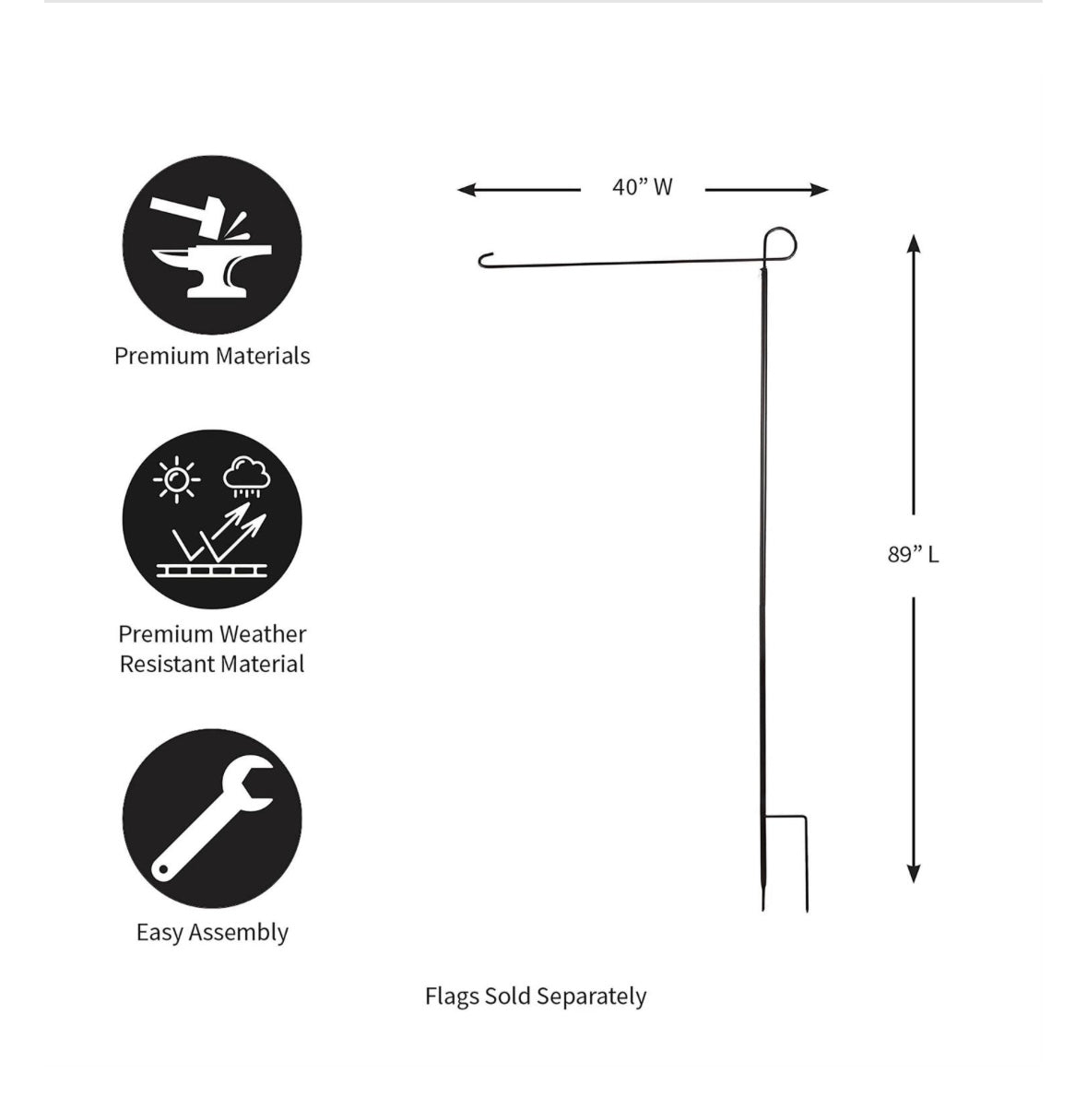 Flag Stand, Large Iron House