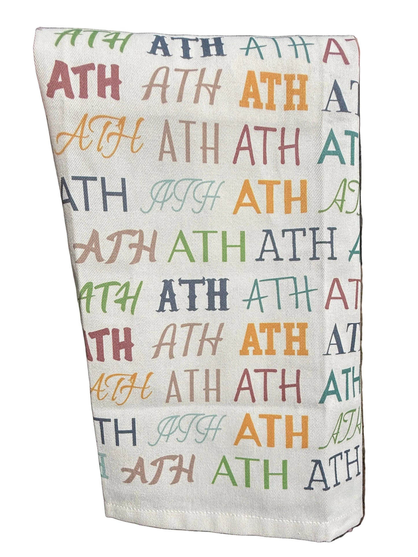 Hand Towel, Expressions: ATH in Warm Colors