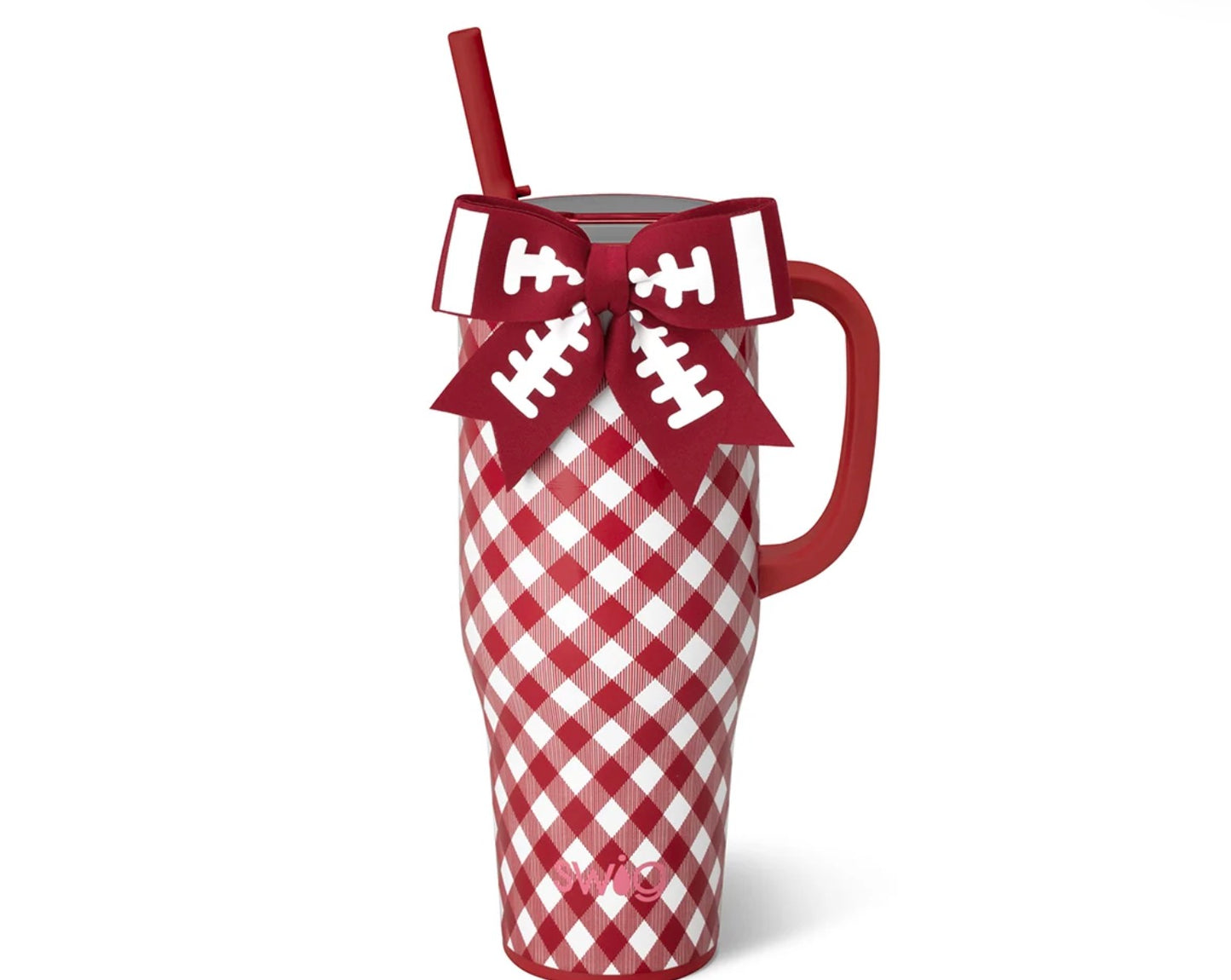 Gameday Gingham Crimson Mega Mug 40oz