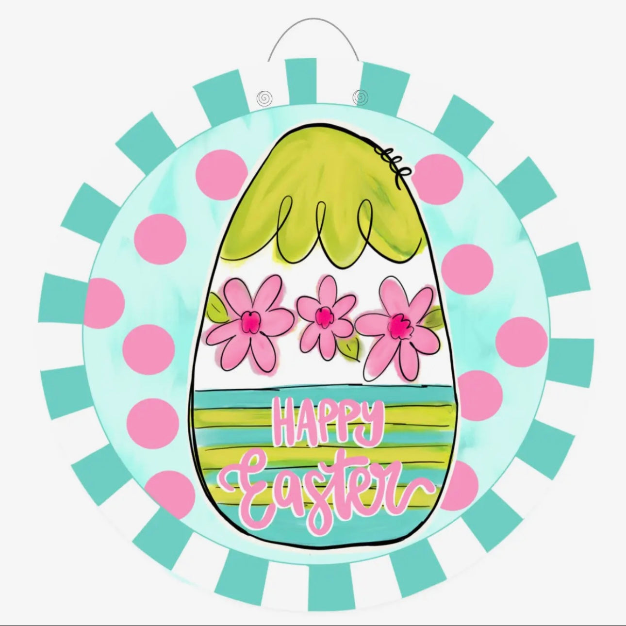 Springtime Easter Egg Door Hanger