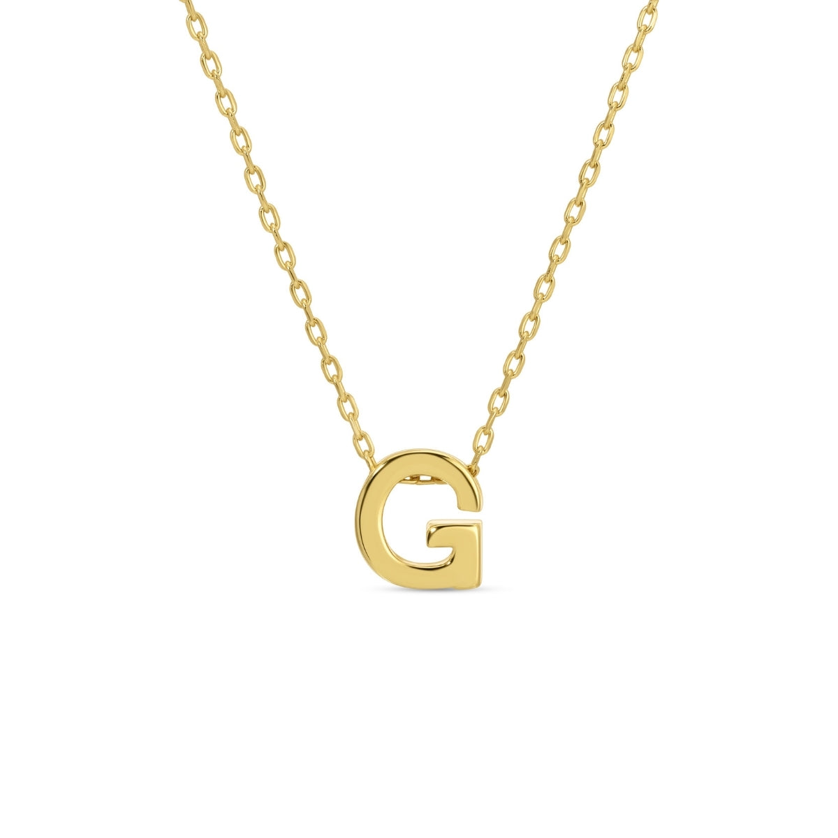 Gold Initial Necklace, G