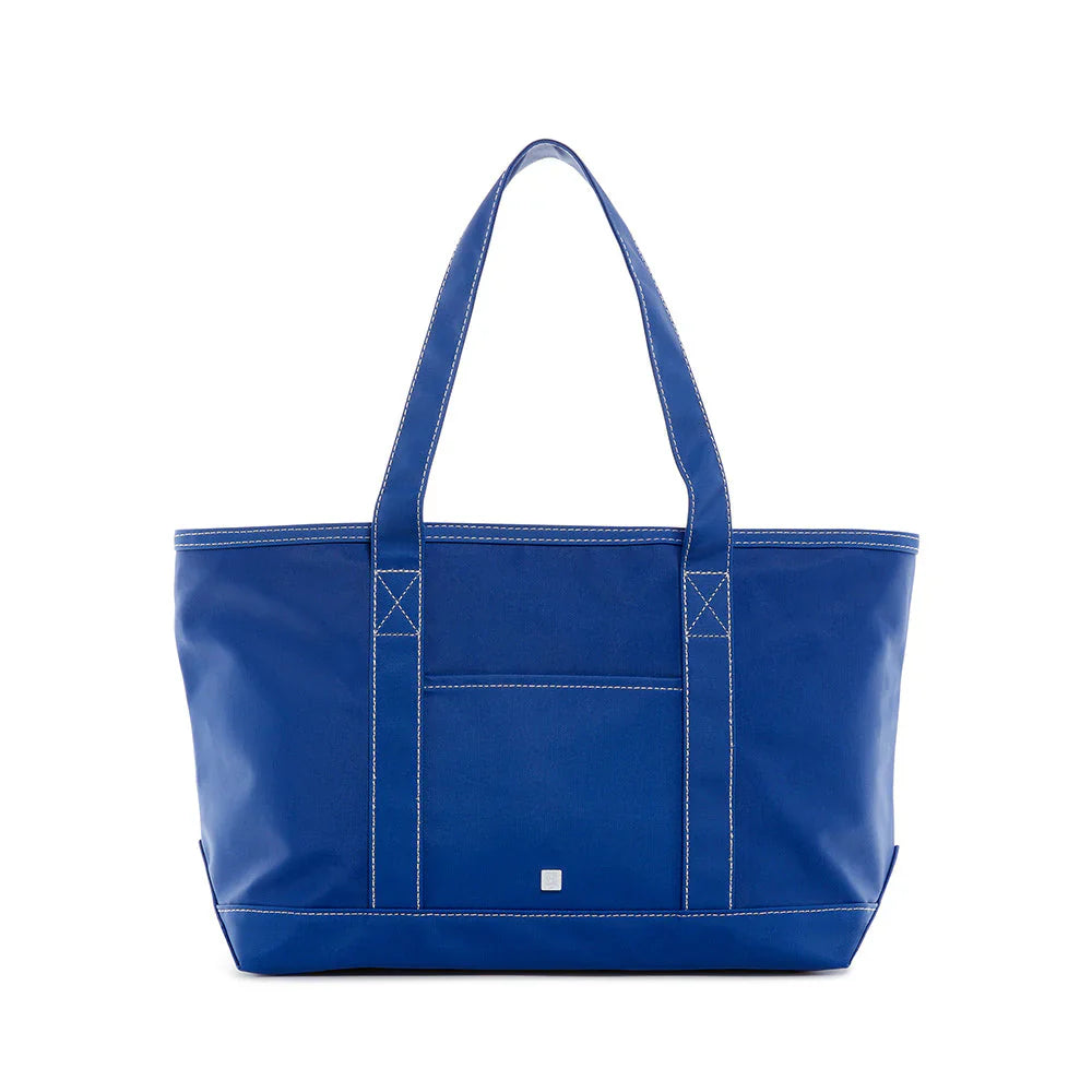 Medium Tote, Coated Canvas, Blue Bell