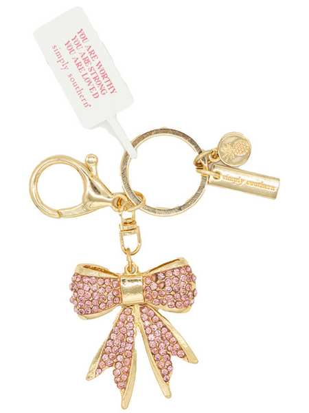 Bag Charm, Jewel Pink Bow