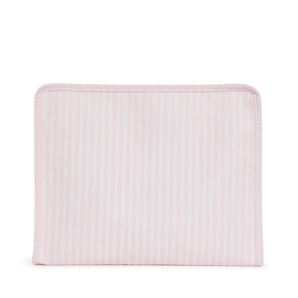 Roadie Large Zip Pouch, Pimlico Stripe Pink