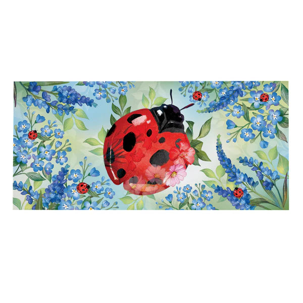 Pollinator Garden Blue Florals Ladybug Switch Mat