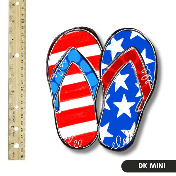 Door Hanger Attachment, Stars and Striped Flip Flop Mini