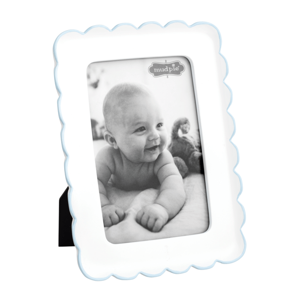 Blue Scalloped Resin Frames