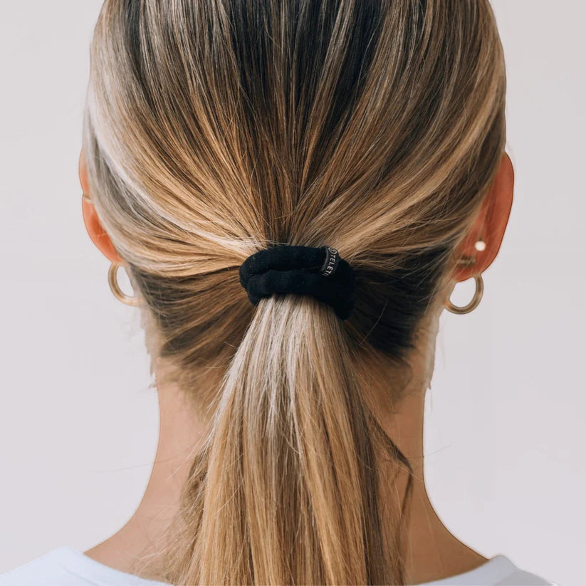 Jet Black Nylon Hair Ties Small