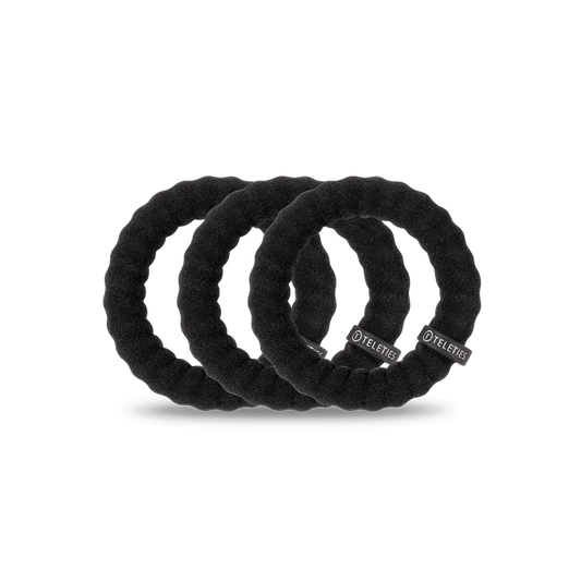 Jet Black Nylon Hair Ties Large
