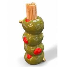 Stacked Olive Wine Toothpick Holder