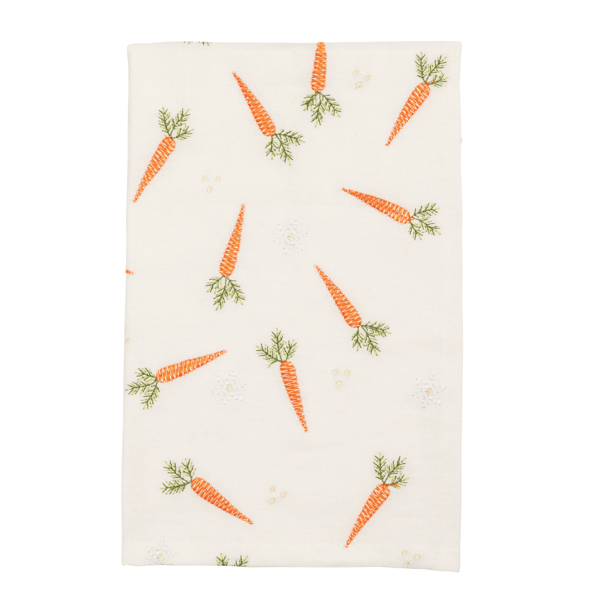 Embroidered Carrots Towel
