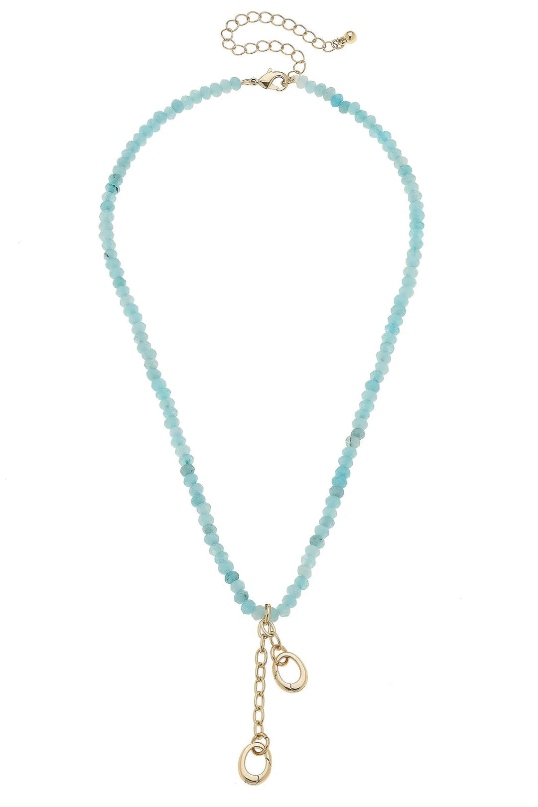 Charm Necklace, Lucy Gem Lt Blue - Chain Only