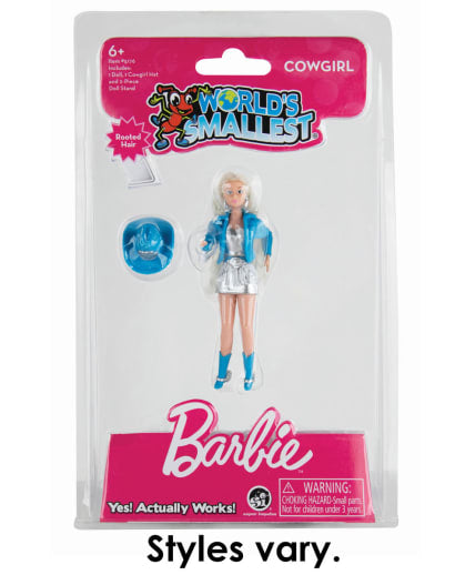 Worlds Smallest Barbie Cowgirl & Barbie Rollerblader