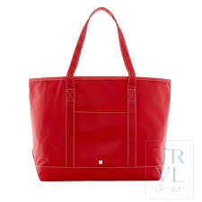 Maxi Tote, Coated Canvas Large, Red