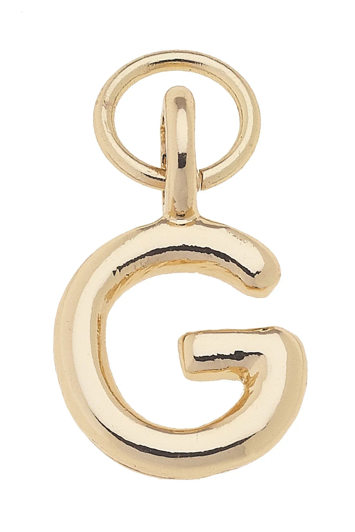 Mini "G" Initial Charm in Shiny Gold