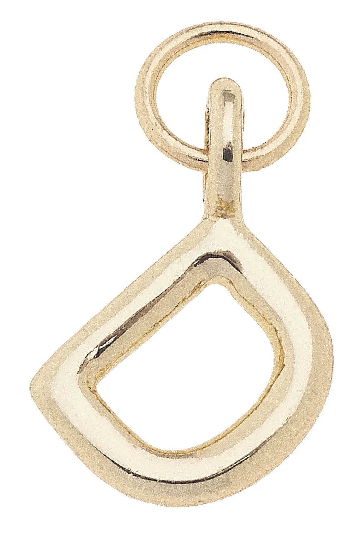 Mini "D" Initial Charm in Shiny Gold