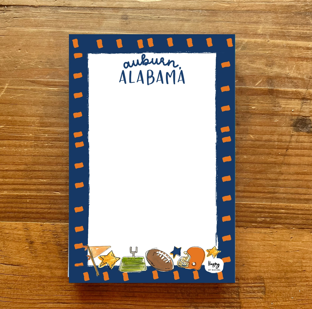 4x6 Auburn Game Day Notepad