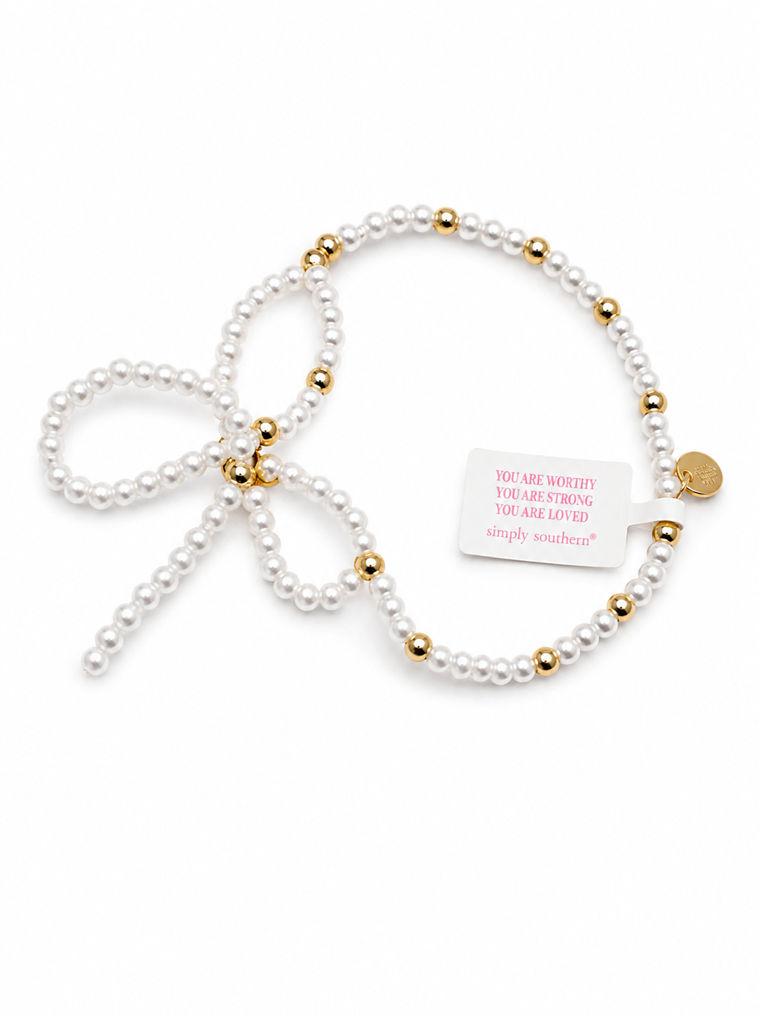 Beaded Pearl Bow Bracelet