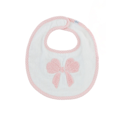 Pink Boucle Bow Bib