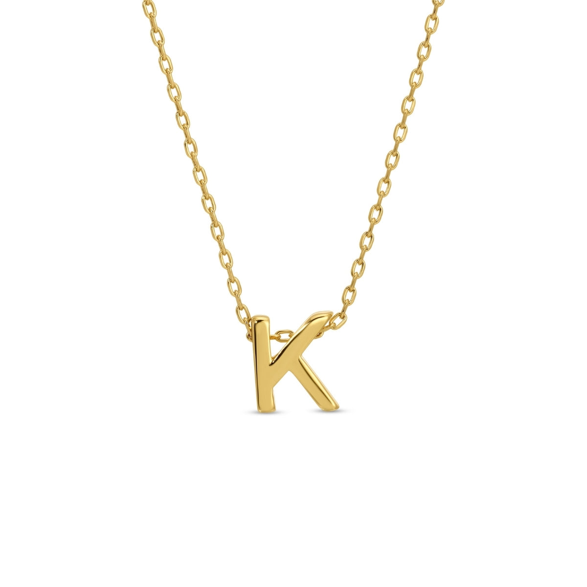 Gold Initial Necklace, K