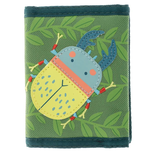 Kids Wallet Bug green background