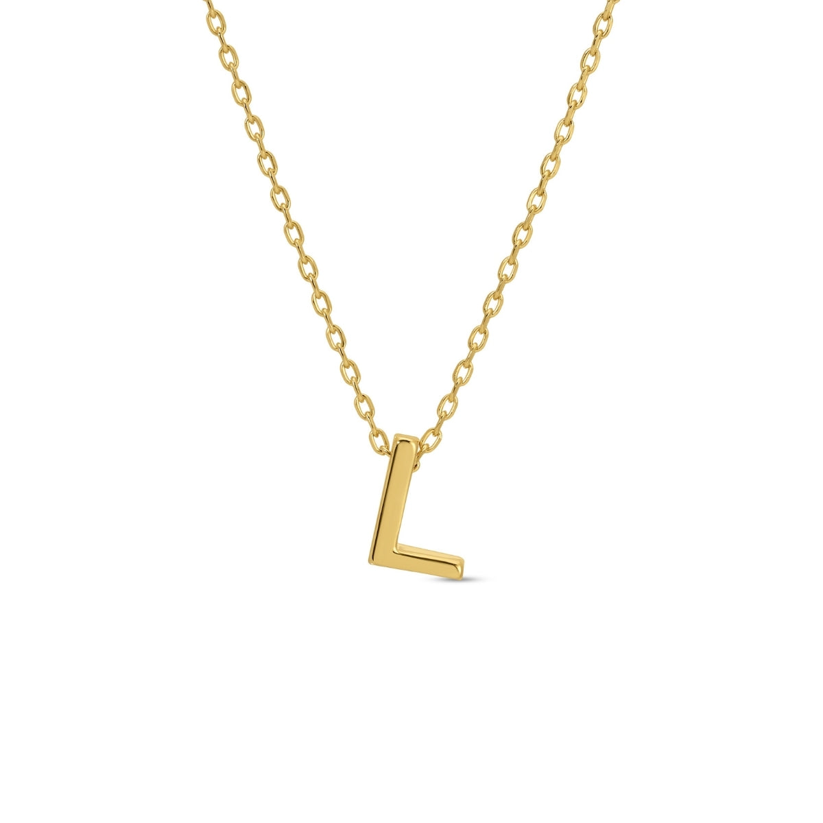 Gold Initial Necklace, L