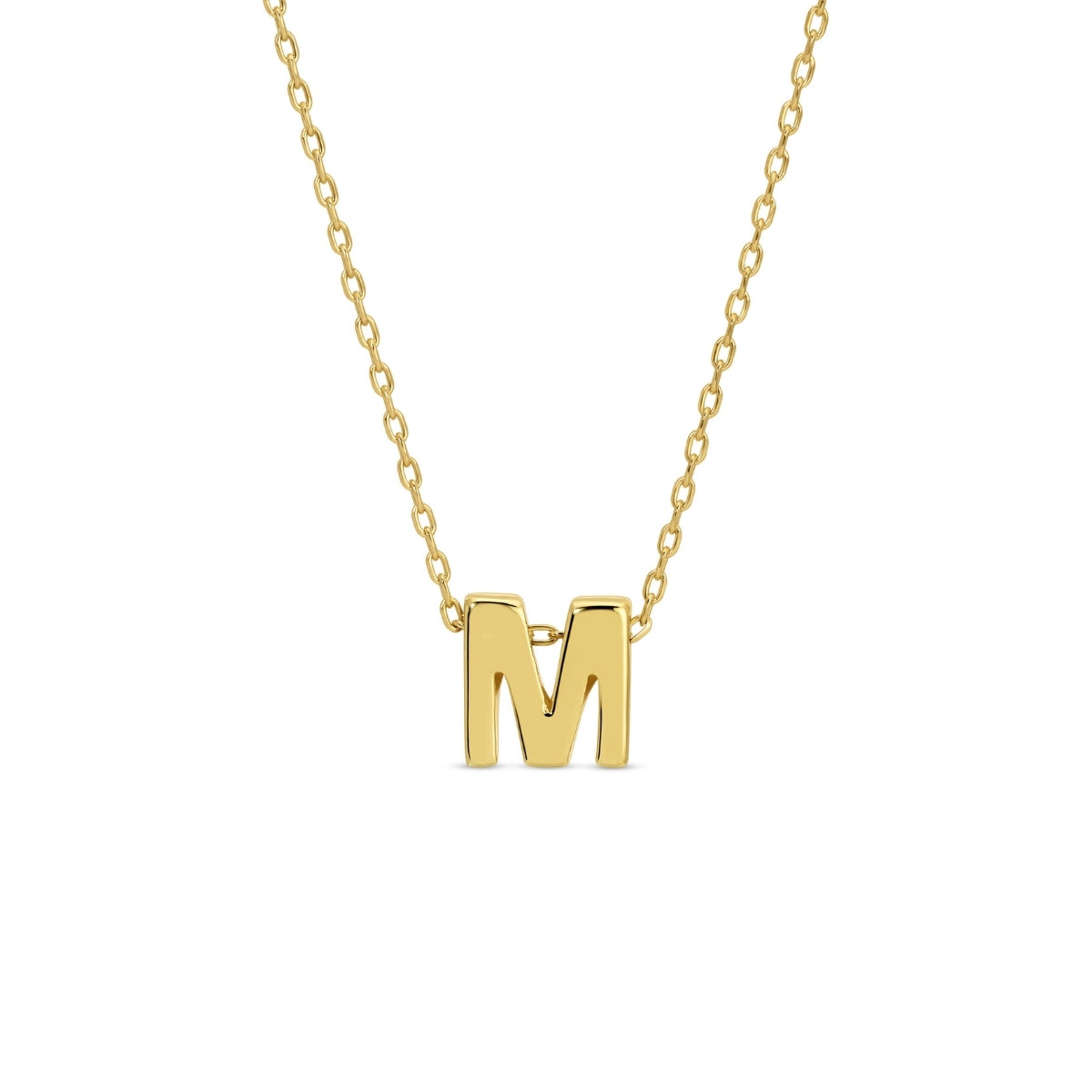 Gold Initial Necklace, M