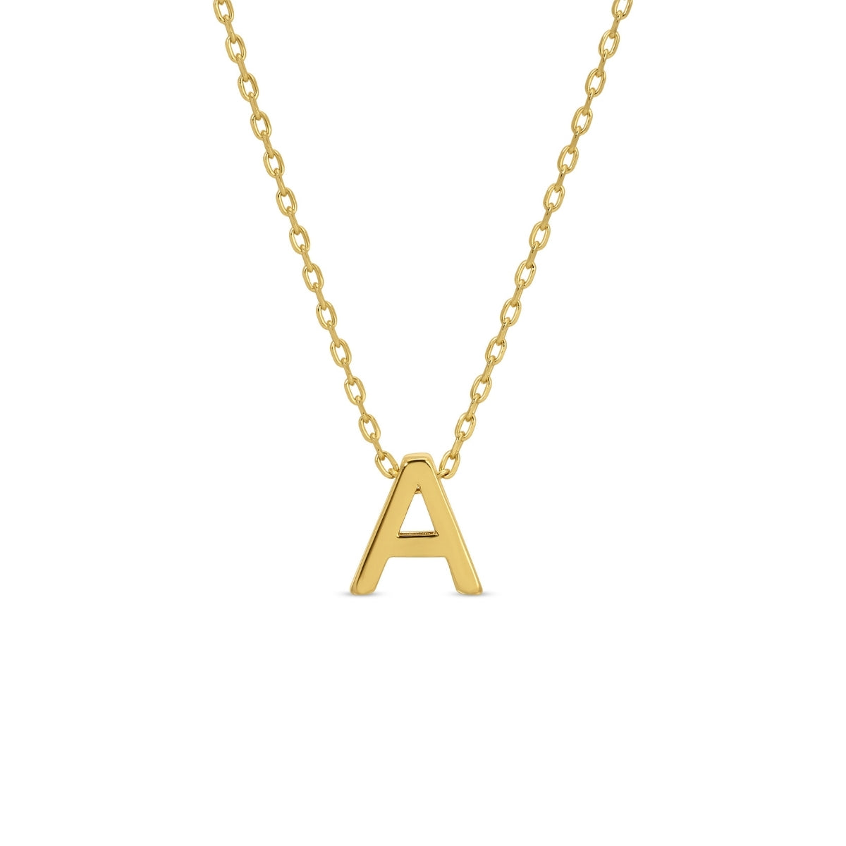 Gold Initial Necklace, A